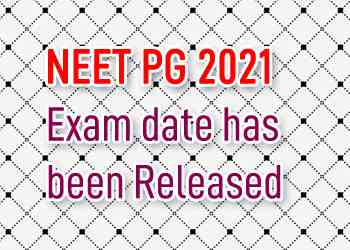 NEET PG 2021 exam date has been Released