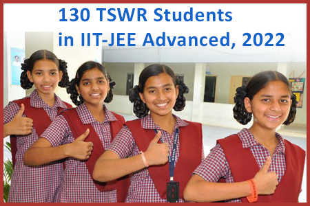 130 Students of Social Welfare Residential (TSWREIS) Students got RANKS in IIT-JEE Advanced, 2022.