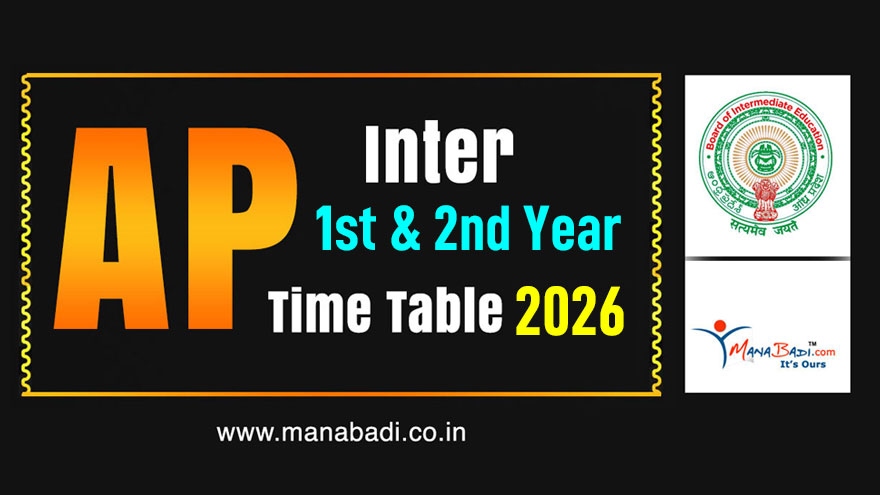 AP Intermediate 1st & 2nd Year Time Table 2026
