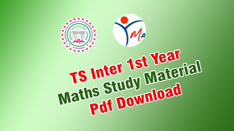 TS Inter 1st Year Maths 1A Study Material Pdf Download