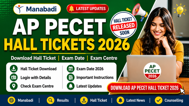 AP PECET Hall Ticket 2026 Out: Download PECET Admit Card at manabadi.co.in