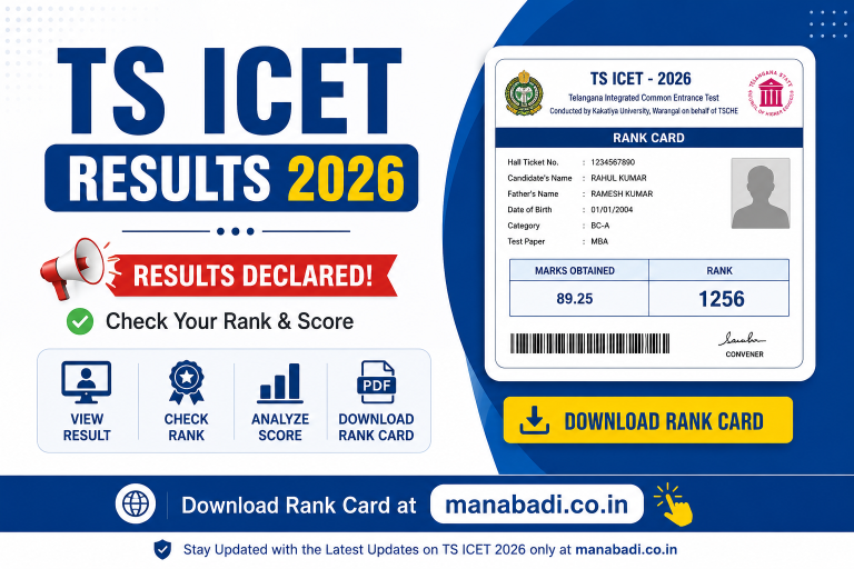 TS ICET Results 2026 Out: Download Rank Card at manabadi.co.in