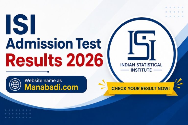 ISI Admission Test Results 2026: Out, Direct Link,Merit List, Scorecard Link at Manabadi.co.in