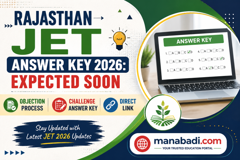 Rajasthan JET Answer Key 2026 Out: Objection Process, Direct Link at Manabadi.co.in