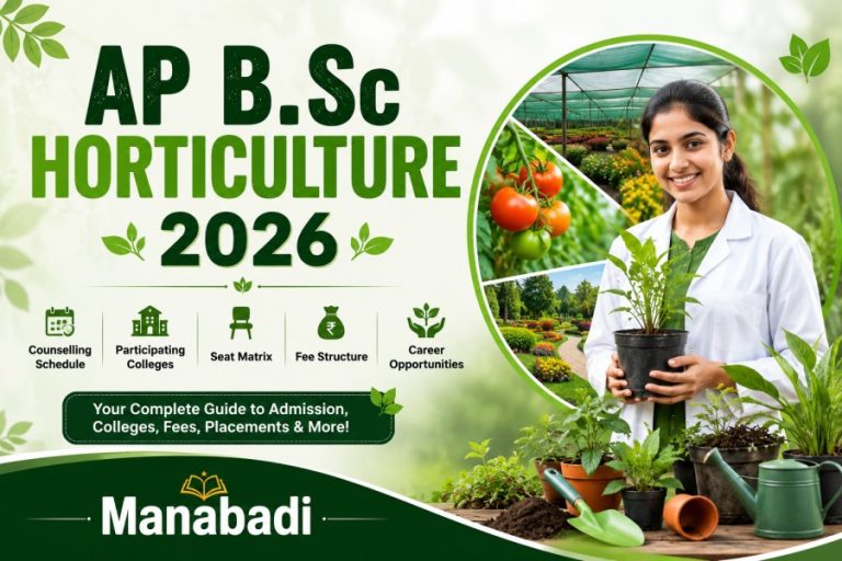 AP B.Sc Horticulture Seat Allotment 2026; Reporting & Latest Updates at Manabadi