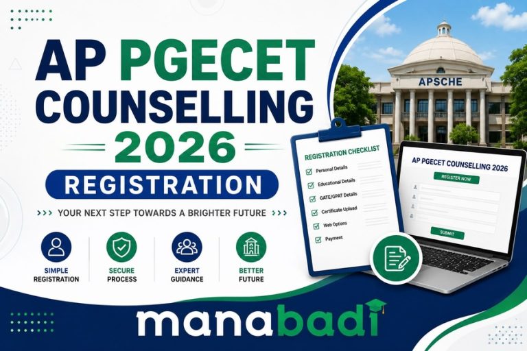 AP PGECET Counselling 2026: Registration, Dates, Fee, Certificate Verification, Web Options & Seat Allotment