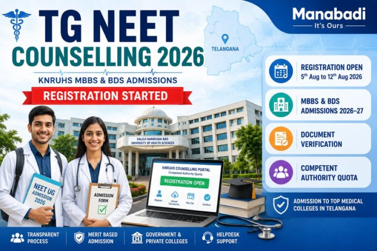 TG NEET UG Counselling 2026: KNRUHS Final Merit List Out, Web Option entry started, Details at Manabadi