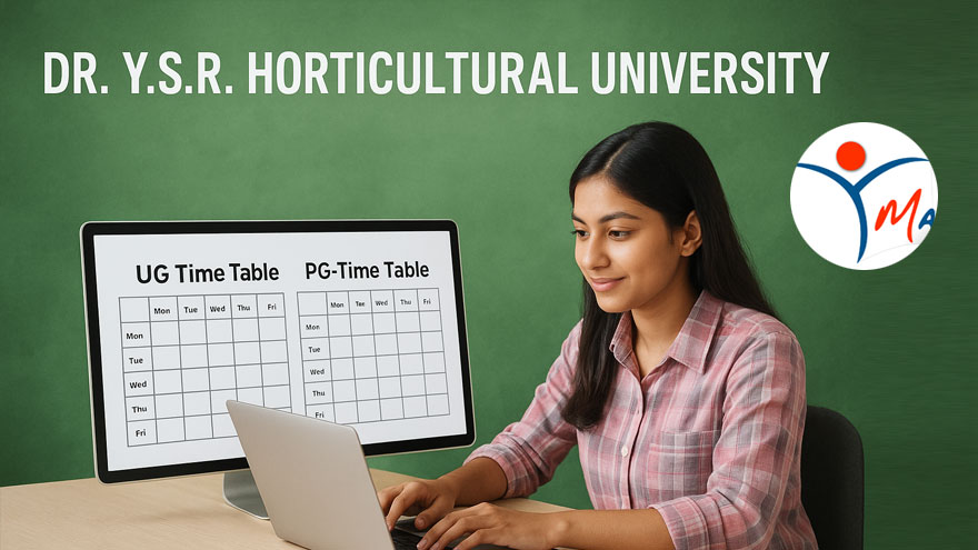 Dr.Y.S.R. Horticultural University UG/PG, and Diploma programs Time Tables 2025