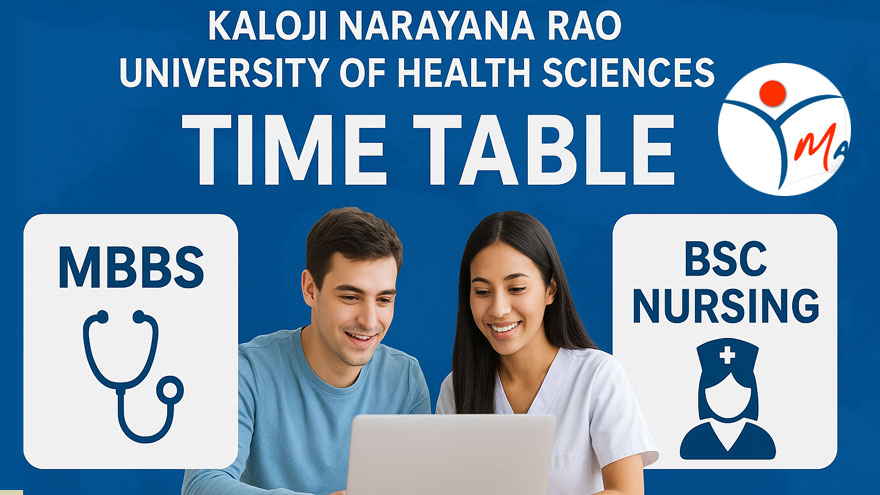 KNRUHS MBBS, BSC Nursing Time Table